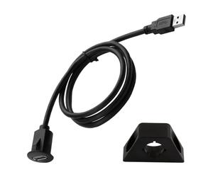 cxxtkcxxlc USB Einbaubuchse 3.0 Verlängerungskabel 1m, 10Gbps Datenübertragung 5V/2A Aufladen, U SB Buchse Einbau mit USB Winkeladapter, wasserdicht staubgeschützt für Auto/Boot/Motorrad