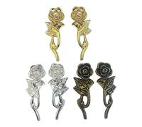 CXYFQUUK Tirador de hoja de bronce de 64 mm para muebles, armarios de cocina, puertas, cajones, armarios, tiradores dorados, 2 unidades (32 mm)