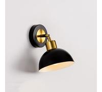 CXYWBD 1-Light Bedside Adjustable Lamps Metal Small Lights Nordic Dormitory Bedroom Wall Lighting Fixture Minimalist Home Hotel Office Decoration Wall,Black+Gold