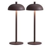 CXYWBD 12" Portable Table Lamp, 3-Color Dimming Rechargeable Battery Bedroom, Outdoor, Dining Room, Bedside, Set of 2,Brown Suitable for bedrooms, Living Rooms, Offices, Book