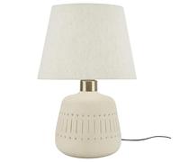 CXYWBD 16" Cream Natural Texture Ceramic Farmhouse Style, Bedroom, Room, Side Coffee Table Lamp Suitable for bedrooms, Living Rooms, Offices, Book