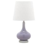 CXYWBD 17.5 Inch Gourd Glass with LED Bedroom Room Home Office Desk Nightstand Decorative Table Lamp Suitable for bedrooms, Living Rooms, Offices, Book(Purple)