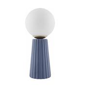 CXYWBD 17" Tall Ceramic Bedside Table Lamp with Glass Shade Bedroom Nightstand and Room Decoration Suitable for bedrooms, Living Rooms, Offices, Book(Green White Translucent)