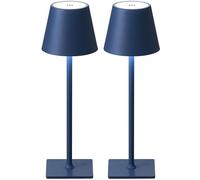 CXYWBD 2-Pack Table Lamp, Portable Battery Powered, 3-Color Stepless Dimming, Restaurant/Bedroom/Bar/Outdoor Suitable for bedrooms, Living Rooms, Offices, Book(Blue-2)