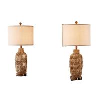 CXYWBD 2-Pack Woven Touch Desk Lamp, 3-Way Dimmable with USB Port Bedroom, Room, and Office, Includes Suitable for bedrooms, Living Rooms, Offices, Book