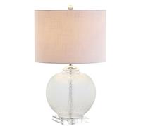 CXYWBD 23.5" Clear Glass/Crystal Table with Bedroom Room Office Bookcase Nightstand Lamp Suitable for bedrooms, Living Rooms, Offices, Book