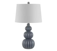 CXYWBD 26 Inch Three Gourd Ceramic with Bedroom Room Home Office Desk Bedside Table Lamp Suitable for bedrooms, Living Rooms, Offices, Book(Gray)