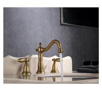 CXYWBD 3 pcs Black/Gold/Chrome/Antique Brass Deck Mounted Bathroom Faucet Set with Mixer Tap for Bath Basin Sink Vanity