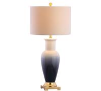 CXYWBD 31.5 Inch Traditional Ceramic Table Lamp with Bedroom, Room, Office, Bookcase, Home Decor Suitable for bedrooms, Living Rooms, Offices, Book(Blue)