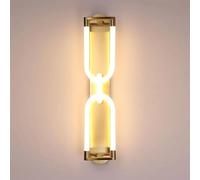 CXYWBD Acrylic Curved Tube Light,Gold Wall Lamps, Bathroom Mirror Vanity Lights Fixtures Sconces, 3000K Warm Light for Farmhouse Bedroom Living Room