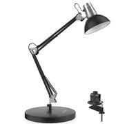 CXYWBD Adjustable Gooseneck Metal Table Swing Arm Desk Lamp with On/Off Switch, Clip, Bedroom, Study and Office Suitable for bedrooms, Living Rooms, Offices, Book(Black)