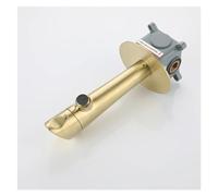 CXYWBD All Copper Brushed Gold Wall Mounted Bathroom Faucet Single Handle Hot and Cold Water Mixer Tap for Bathtub and Bathroom Vanity