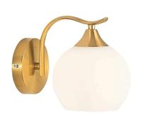 CXYWBD American Light Luxury Glass Lamps Personality Single Double Head Living Room Clothing Bar Wall Sconces with E26/E27 Base Electroplating,One Color-20 * 13.8cm