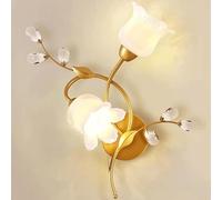 CXYWBD American Luxury Crystal Lamps 15.7in Personality E14/E12 Base Sconces Creativity Background Dining Room Wall Light for Room,Shape2