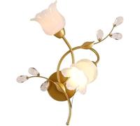 CXYWBD American Luxury Crystal Lamps 15.7in Personality E14/E12 Base Sconces Creativity Background Dining Room Wall Light for Room,Shape1