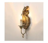CXYWBD Antique Candle Lamp French Country Light Wood Farmhouse Wall Sconces for Bedroom Bedside Bathroom Vanity Lighting Fixture T-155(Gold)