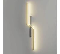 CXYWBD Bedside Light, Linear Metal Strip Lamp, 39.4"" 17W Long Sconces, Living Decorative Lighting Wall Lamps, Dining Room Atmosphere Lights, Dark(Gold,THR