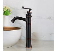 CXYWBD Black Brushed Orb Basin Faucet with Carved Handle Hot Cold Mixer Tap for Bathroom and Kitchen Deck Mounted Type 03