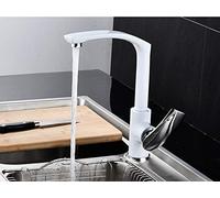 CXYWBD Black/Green/Red/Orange/White Kitchen Faucet Mixer Deck Mounted Short Taps with Hot and Cold Rotating Copper Basin Faucet Stylish for Your Kitchen