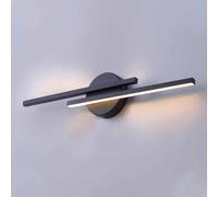CXYWBD Black Linear Light, Up and Down Lighting, Ultra-Thin Metal Strip Lights, Bedside Long Lamp, Corridor Decorative Wall Washer, 71CM(Warm Light,71CM