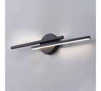 CXYWBD Black Linear Light, Up and Down Lighting, Ultra-Thin Metal Strip Lights, Bedside Long Lamp, Corridor Decorative Wall Washer, 71CM(White Light,55C