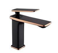 CXYWBD Black Single Hole Bathroom Faucet for Cold and Hot Water Tall Compatible with Bathroom Sink Sleek and Stylish Look