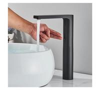 CXYWBD Black Touch Sensor Basin Faucets for Bathroom Sink Deck Mounted Mixer Tap with Hot and Cold Water Control Short or High Vanity