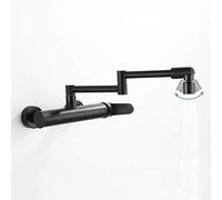 CXYWBD Black Wall Mounted Kitchen Sink Mixer Tap Single Handle Pot Filler Faucet Extension Multifunctional Hot and Cold Water