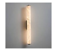 CXYWBD Brass Lamp Marble Light LED Dimmable Wall for Living Bedroom Hotel Villa Model Room Hall Way T-155(Black,40cm/15.7in)