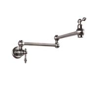 CXYWBD Brushed Brass Wall Mounted Kitchen Mixer Tap with Dual Lever 1 Hole Cold Water Faucet for Folding Space Saving.