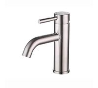 CXYWBD Brushed Nickel Bathroom Sink Faucet Single Handle Stainless Steel Basin Mixer Tap Single Hole for Easy Installation Sleek and Finish Ideal for Contemporary Bathrooms