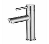 CXYWBD Brushed Nickel Stainless Steel Bathroom Sink Faucet Single Handle Basin Mixer Tap Single Hole for Easy Installation Sleek and Finish for a Stylish Look Ideal for Brushe