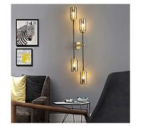 CXYWBD Copper Light Fixture - Bedside TV Background Wall Decoration Lamp Living Room Gold Metal Led LightsLight Candle,Whitelight-4heads