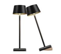 CXYWBD Cordless Rechargeable Portable LED Desk Lamp, Waterproof 3-Color Stepless Dimming, Outdoor/Indoor, (Black 2-Pack) Suitable for bedrooms, Living Rooms, Offices, Book