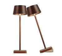 CXYWBD Cordless Rechargeable Portable LED Desk Lamp, Waterproof 3-Color Stepless Dimming, Outdoor/Indoor, (Coffee 2-Pack) Suitable for bedrooms, Living Rooms, Offices, Book