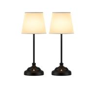 CXYWBD Cordless Table Lamp 2-Pack, Rechargeable Battery Powered, 3-Color Stepless Dimming, Dining Room, Bedroom, Bar Suitable for bedrooms, Living Rooms, Offices, Book(Black)