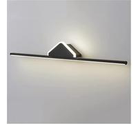 CXYWBD Creative Front Light Fashion Energy Saving Black Bathroom Moisture Proof Bedroom Dressing Table Mirror Bedside Decor Wall Lamp 61cm Warm Ligh(WH