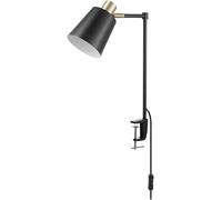 CXYWBD Decorative Desk Lamp Head Can Be Rotated Up and Down, Home Office Decor, Black with Gold, 19" Suitable for bedrooms, Living Rooms, Offices, Book