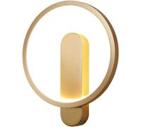 CXYWBD Dimmable 11W Brushed Brass Bracket LED Mounted Lighting Creative Wall Lamp Full Copper Living Room Aisle Corridor,