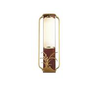 CXYWBD Elegant All Copper Wall Lamp with Glass Shade - Ideal for Living Room Bedroom and Study Lighting,Grey Wolf
