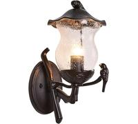 CXYWBD European Light Waterproof Outdoor Iron Art Little Bird Lamp Personality Raindrop Glass Wall Light,for Bedroom Farmhouse