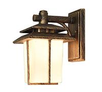 CXYWBD Exterior Waterproof LampOutdoor Landscape LightingAluminum Housing with Glass Lamp ShadeGarage Wall Mount Light Fixturefor Balcony Lighting,Antique-13in