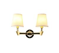 CXYWBD Fashion Bedroom Bedside Lamp 1-2-Lights Stylish Wall Light Romantic and Warm All-Copper Single Living Study Lighting Fixture Dining Room Kitchen,2-Lights