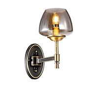 CXYWBD Fashion Bedroom Bedside Lamp Postmodern Luxury Light Smoke Gray Full Copper TV Background Wall Classic Exquisite Elegant Living Room Study Suction,1-Light