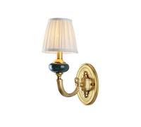 CXYWBD Fashion Nordic Aisle Corridor Sconces Bedroom Bedside Single Double E14 Living Room Wall Decoration Lamp Ceramic Copper,Single Head-1 Pack