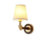 CXYWBD Fashion Stylish LED Wall Light Romantic and Warm All-Copper Bedroom Bedside Lamp Single Double Living Room Study Lighting Fixture Dining,Single Head