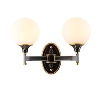 CXYWBD Fashion Wall-Mounted All Copper Lamp Romantic Warm Living Room Background Light and Beautiful Bedroom Bedside Suction Wall Lamp,Double Head