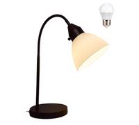 CXYWBD Flexible Gooseneck LED Desk Lamp, 3-Level Dimmable, Included, Home Office, Dormitory, Bedside Reading Suitable for bedrooms, Living Rooms, Offices, Book(Black)