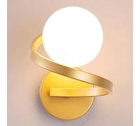 CXYWBD Glass Lamps with G9 Base Metal Sconces Personality Background Living Wall Light for Corridor Room Hote Stairs Entrance,Gold
