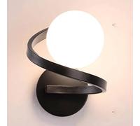 CXYWBD Glass Lamps with G9 Base Metal Sconces Personality Background Living Wall Light for Corridor Room Hote Stairs Entrance,Black